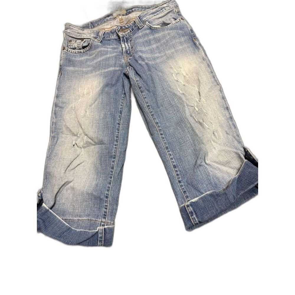 BKE Light Wash Rolled Cuff Cropped Jeans 29